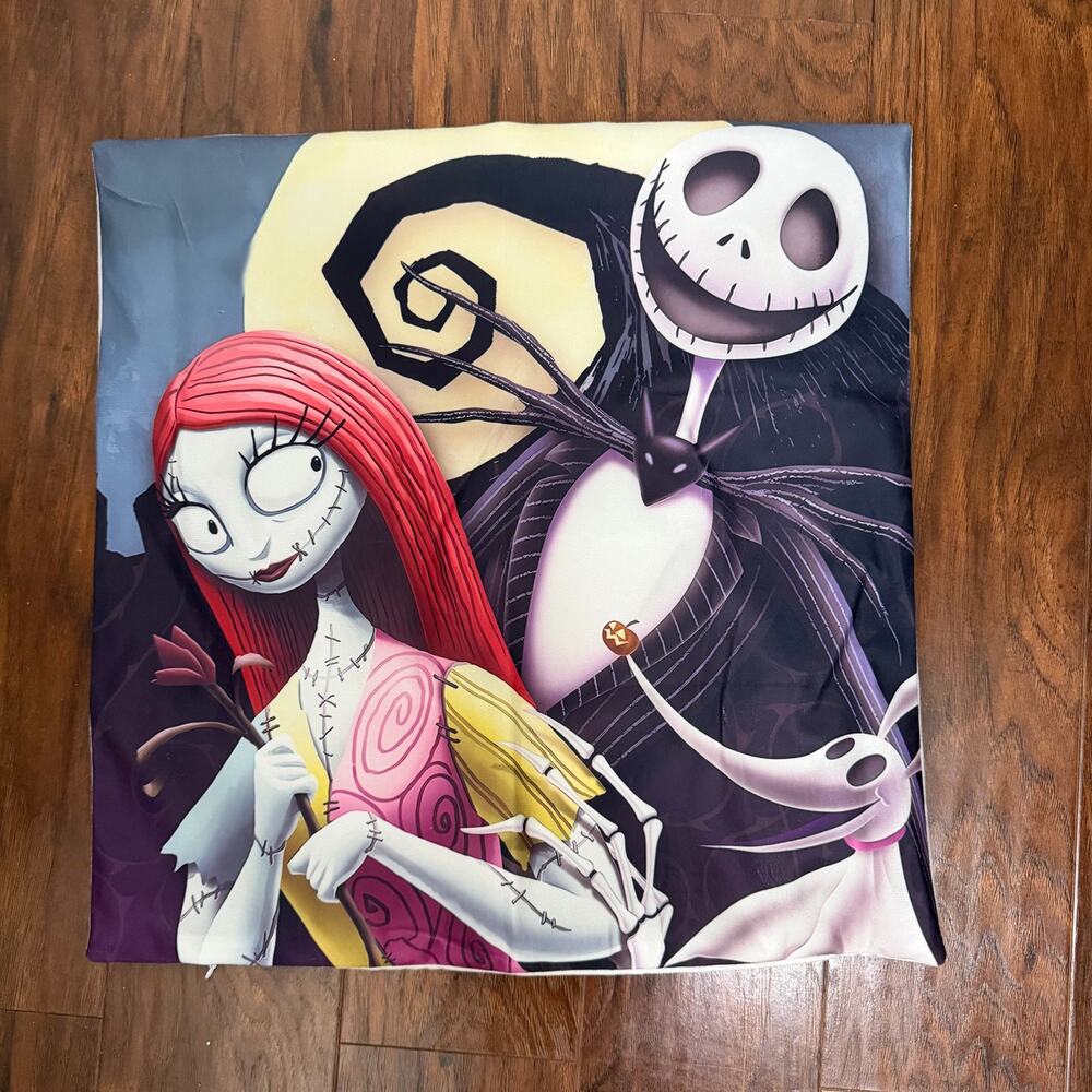 Unused Nightmare Before Christmas Pillow Case 17 x 17"